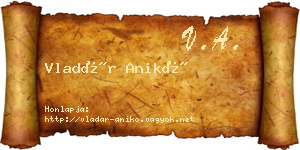 Vladár Anikó névjegykártya